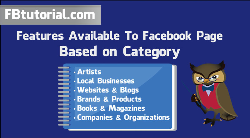 Facebook Page Category Features