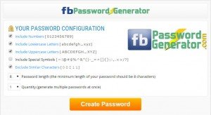 Facebook Password Generator Site