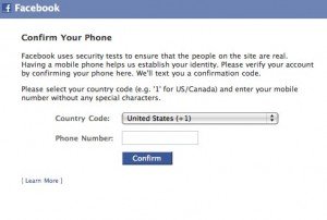 Add phone number facebook