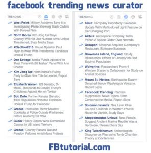 Facebook Trending News Curator