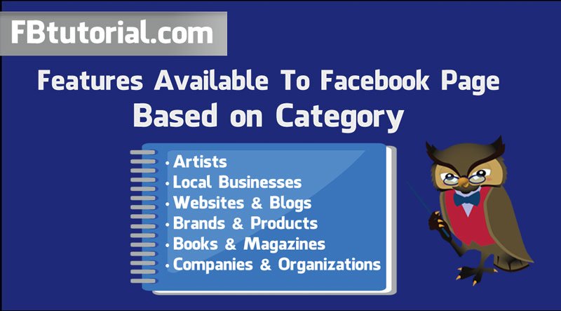 Facebook Page Category Features